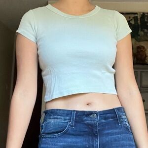 Brandy Melville Pale Green Crop Top